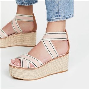 NEW Tory Burch frieda espadrille platform sandal